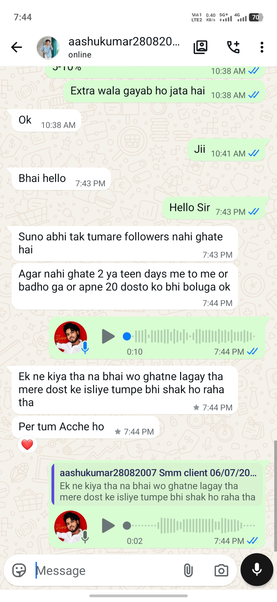 Verified client review — Pushpraj Digital Services
